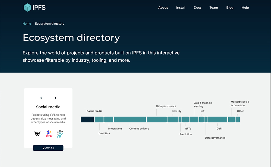 IPFS Ecosystem Directory